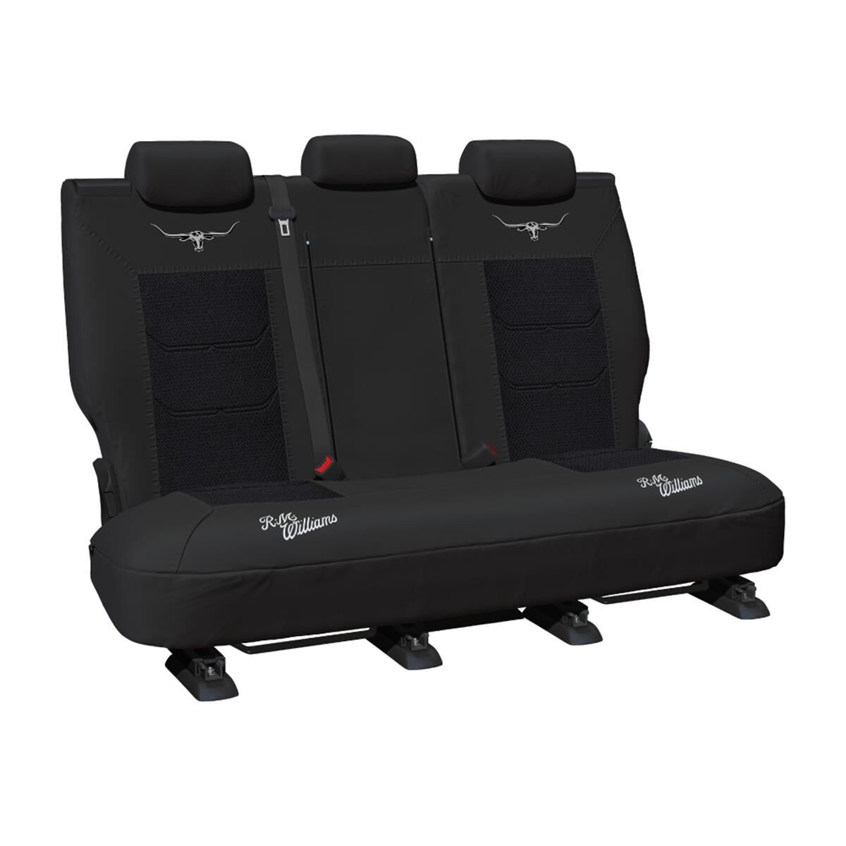 TM RMW L/H 2 JACQ BLACK SEAT COVER, , scanz_hi-res