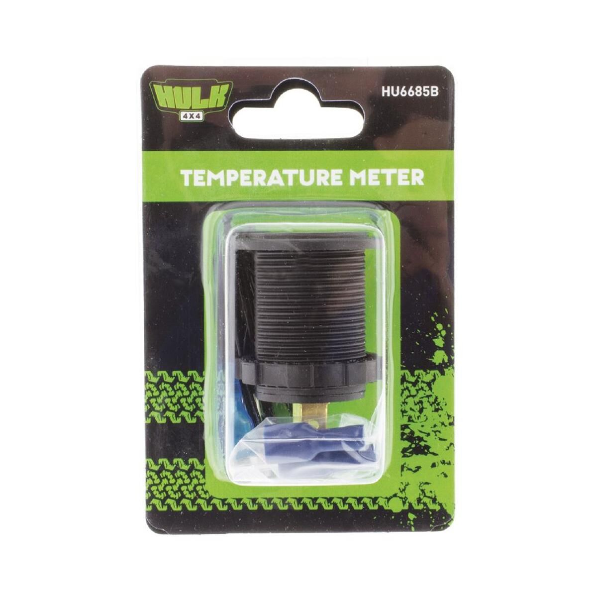 TEMPERATURE METER 12/24v -40/120c BLUE LED INC SENSOR                       HULK 4x4, , scanz_hi-res