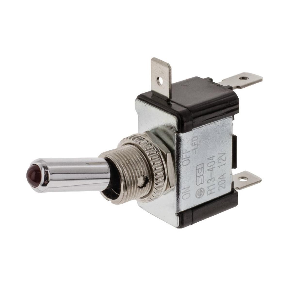 TOGGLE SWITCH WITH RED LED ON/OFF 12V 20AMP P/O TERMINALS                         JAYLEC, , scanz_hi-res