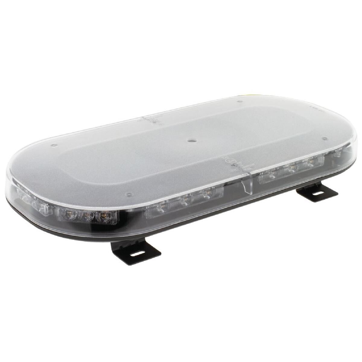 LED AMBER MINI LIGHTBAR 12/24V PERMANENT MOUNT CLEAR LENS 21x STROBE 1x ROTATE PTTNS  JAYLEC, , scanz_hi-res