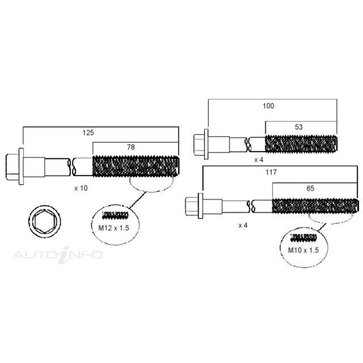 HEAD BOLT SET LANDROVER 200TDI, , scanz_hi-res