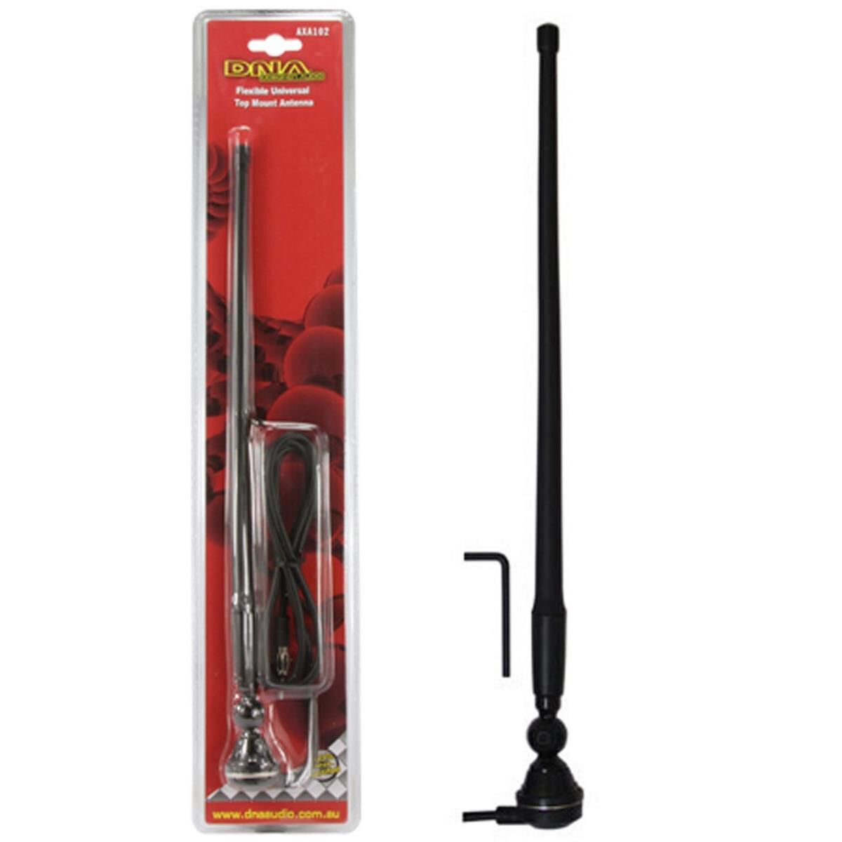 AERIAL UNIVERSAL 360MM AM/FM BLACK FLEXIABLE WHIP, , scanz_hi-res