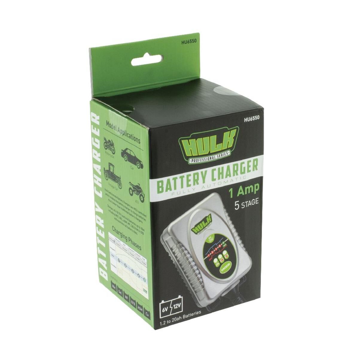 BATTERY CHARGER 6/12V 5 STAGE 1amp FULLY AUTOMATIC, , scanz_hi-res