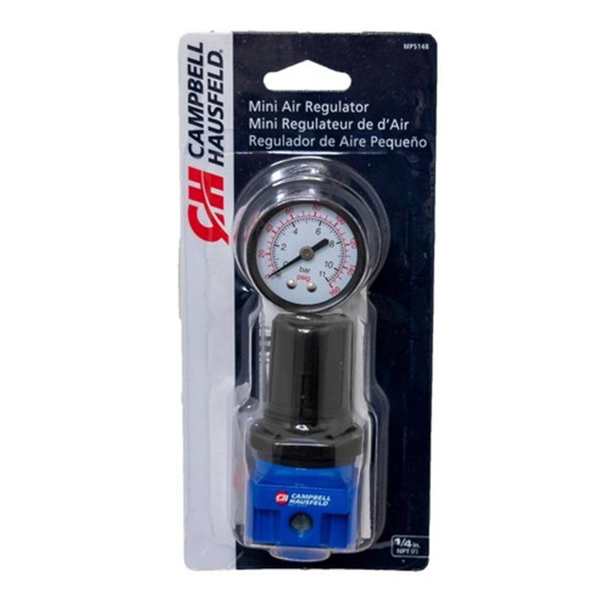 CAMPBELL HAUSFELD AIR PRESSURE REGULATOR 1/4" MINI, , scanz_hi-res