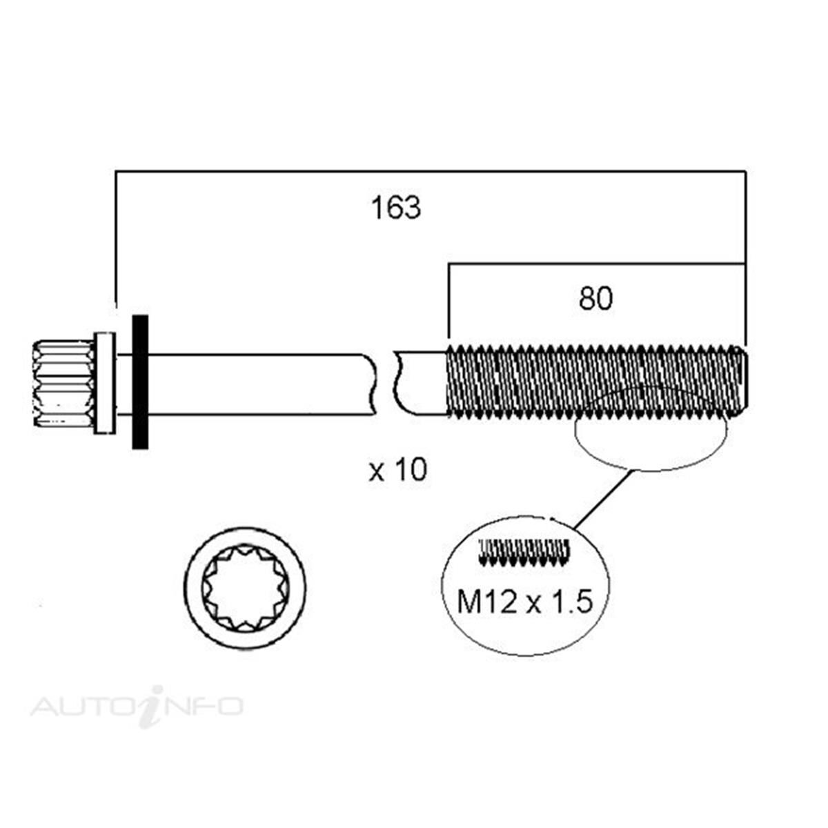 HEAD BOLT SET HONDA F20C, , scanz_hi-res