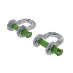 PKT 2 D SHACKLE 6mm RATED TO 500kg GALVANISED DROP FORGED  HULK 4x4, , scanz_hi-res