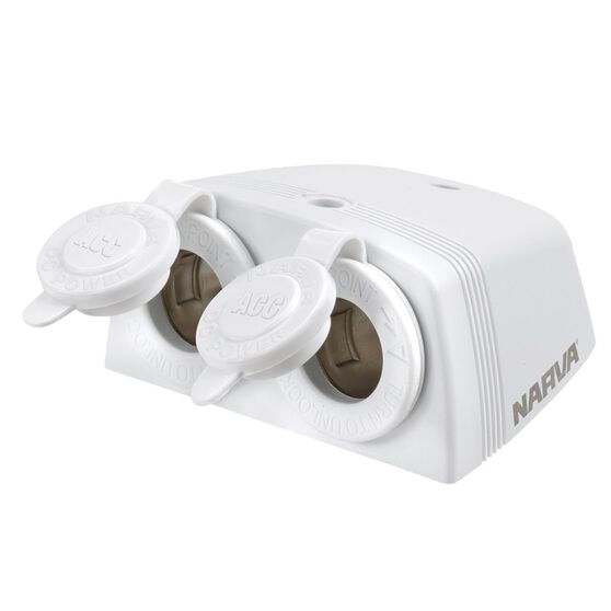 POWER ACCESS HD TWIN ACC SOCKET WHITE, , scanz_hi-res