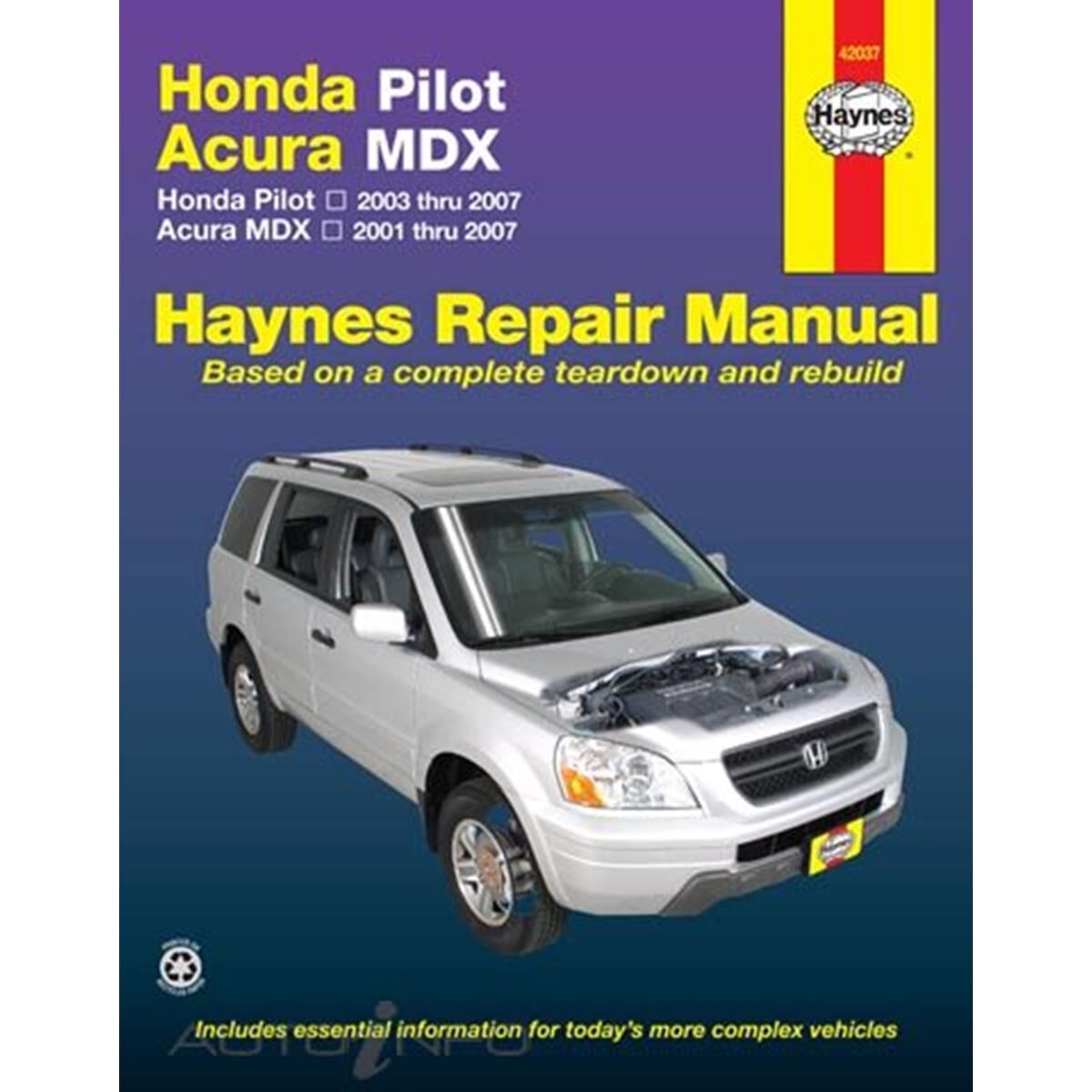 HONDA PILOT (2003 THRU 2008), RIDGELINE (2006 THRU 2014) AND ACURA MDX (2001 THRU 2007) HAYNES REPAIR MANUAL, , scanz_hi-res