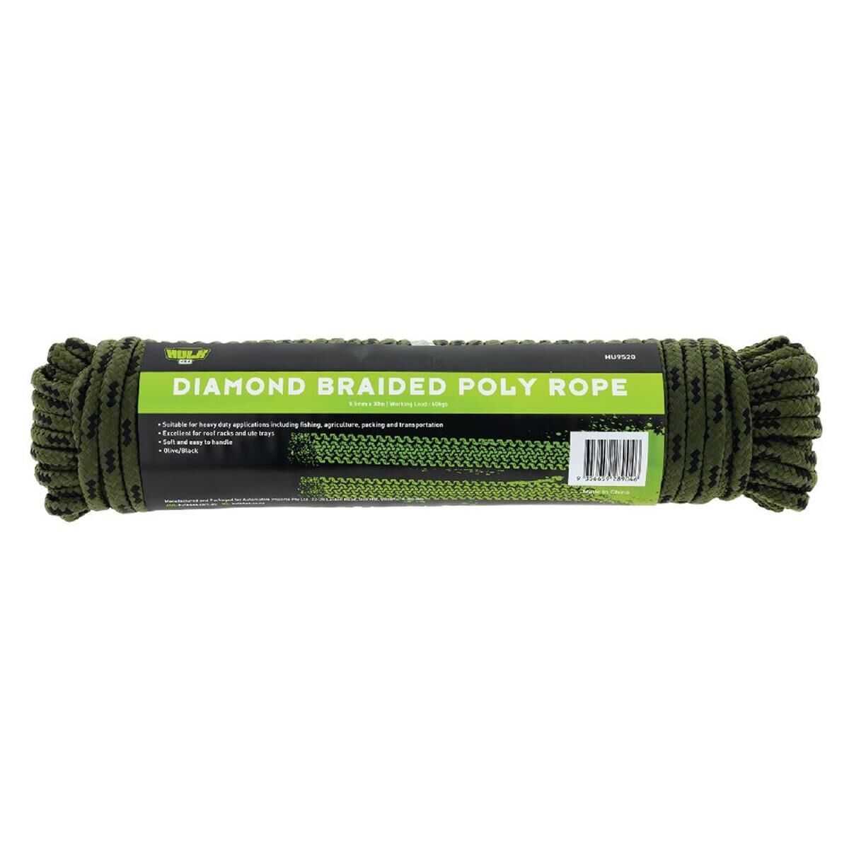ROPE 30M OLIVE/BLK EXTRA STRONG WORKING LOAD 66KG, , scanz_hi-res