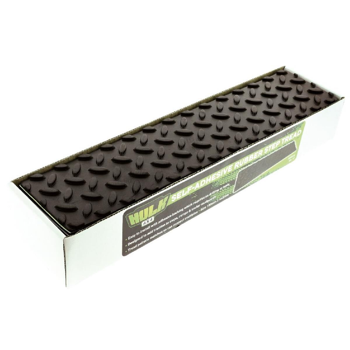 SELF-ADHESIVE RUBBER STEP TREAD 100mm x 440mm  HULK 4x4, , scanz_hi-res
