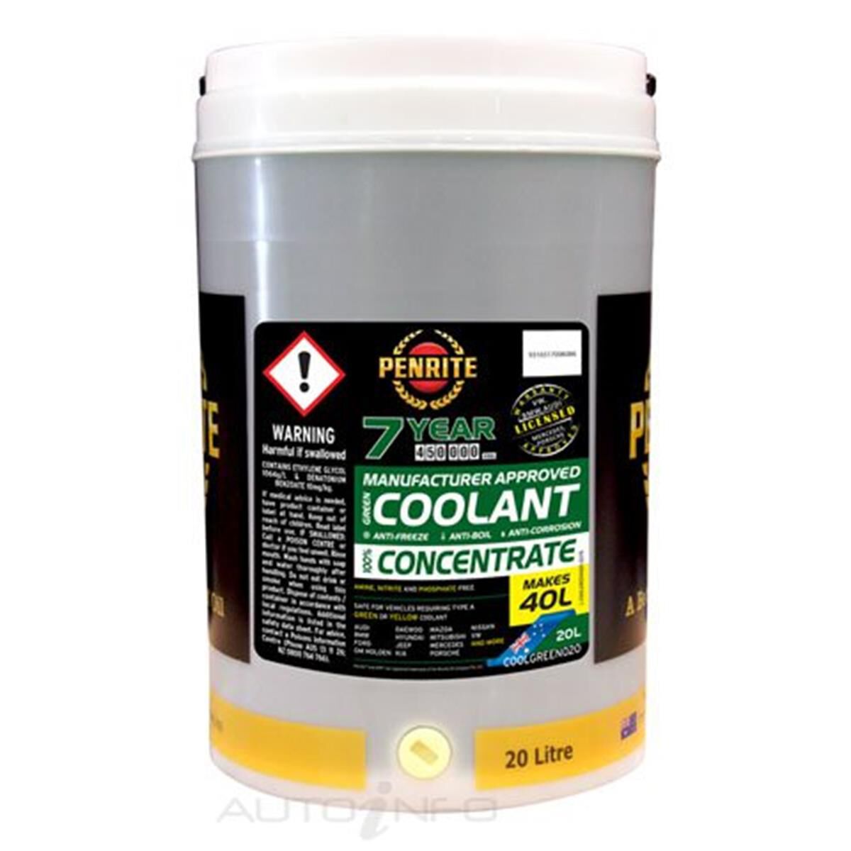 7 YR GREEN COOLANT 20L, , scanz_hi-res