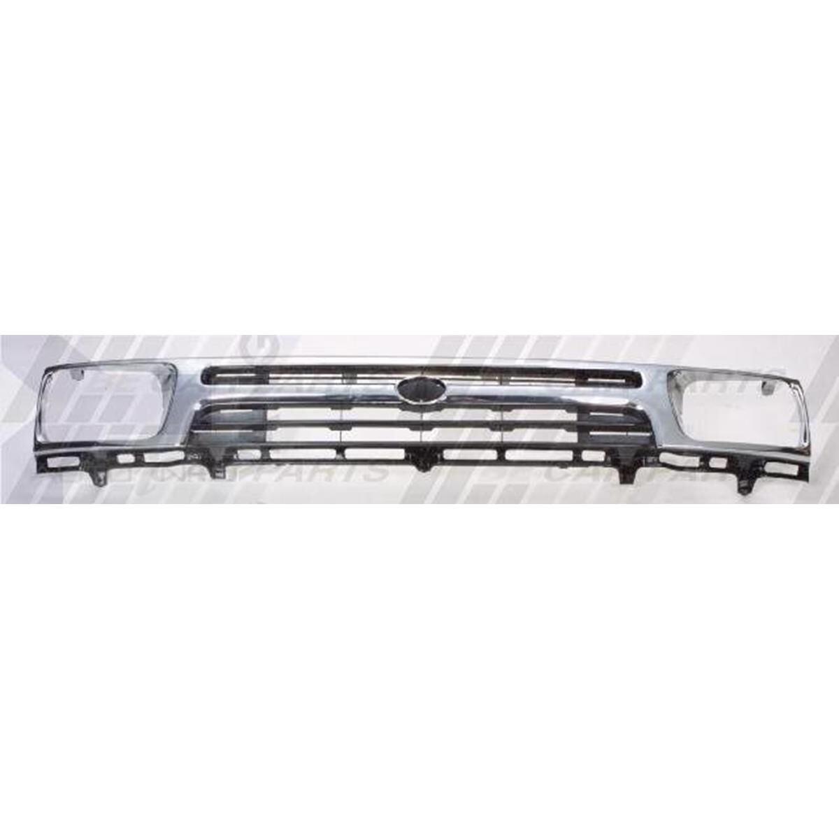 GRILLE - W/BEZEL - BLK/SILVER - HAT BADGE, , scanz_hi-res