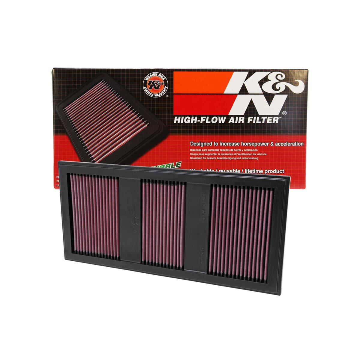 33-2985 K&N REPLACEMENT AIR FILTER, , scanz_hi-res