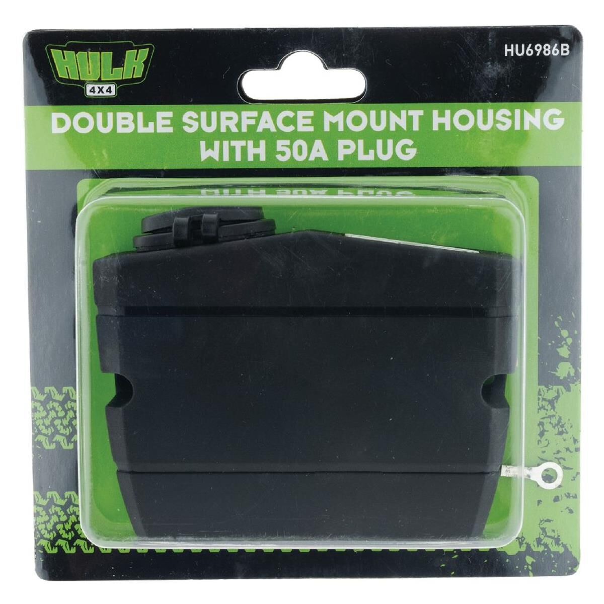 DOUBLE SURFACE MOUNT HOUSING 50amp ANDERSON STYLE PLUG & USB BLU LED, , scanz_hi-res