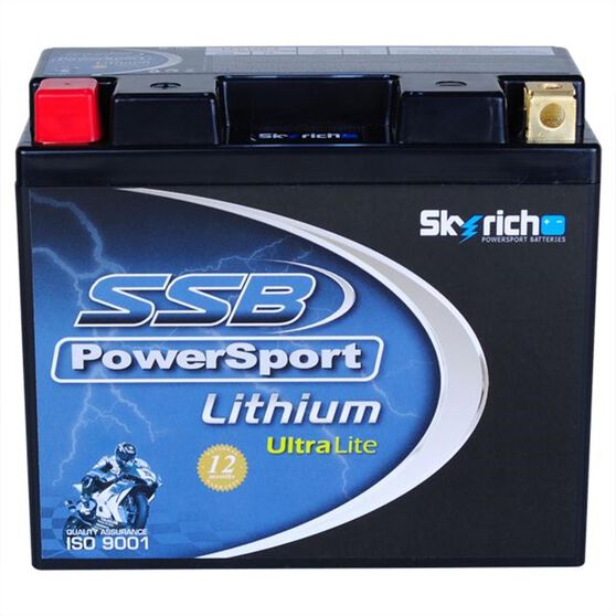 MOTORCYCLE AND POWERSPORTS BATTERY LITHIUM ION PHOSPHATE 12V 6AH 120CCA BY SSB HIGH PERFORMANCE, , scanz_hi-res