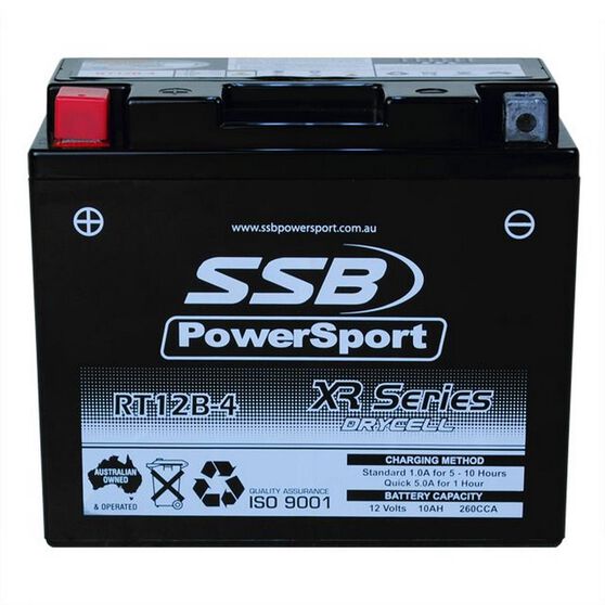 MOTORCYCLE AND POWERSPORTS BATTERY (YT12B-4) AGM 12V 1AH 260CCA BY SSB HIGH PERFORMANCE, , scanz_hi-res
