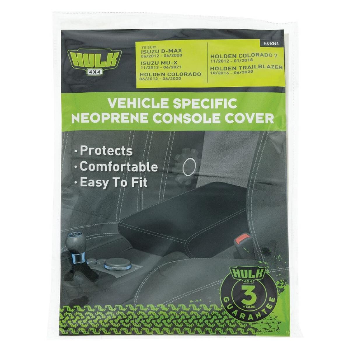 NEOPRENE CONSOLE COVER ISUZU D-MAX / COLORADO BLACK, , scanz_hi-res