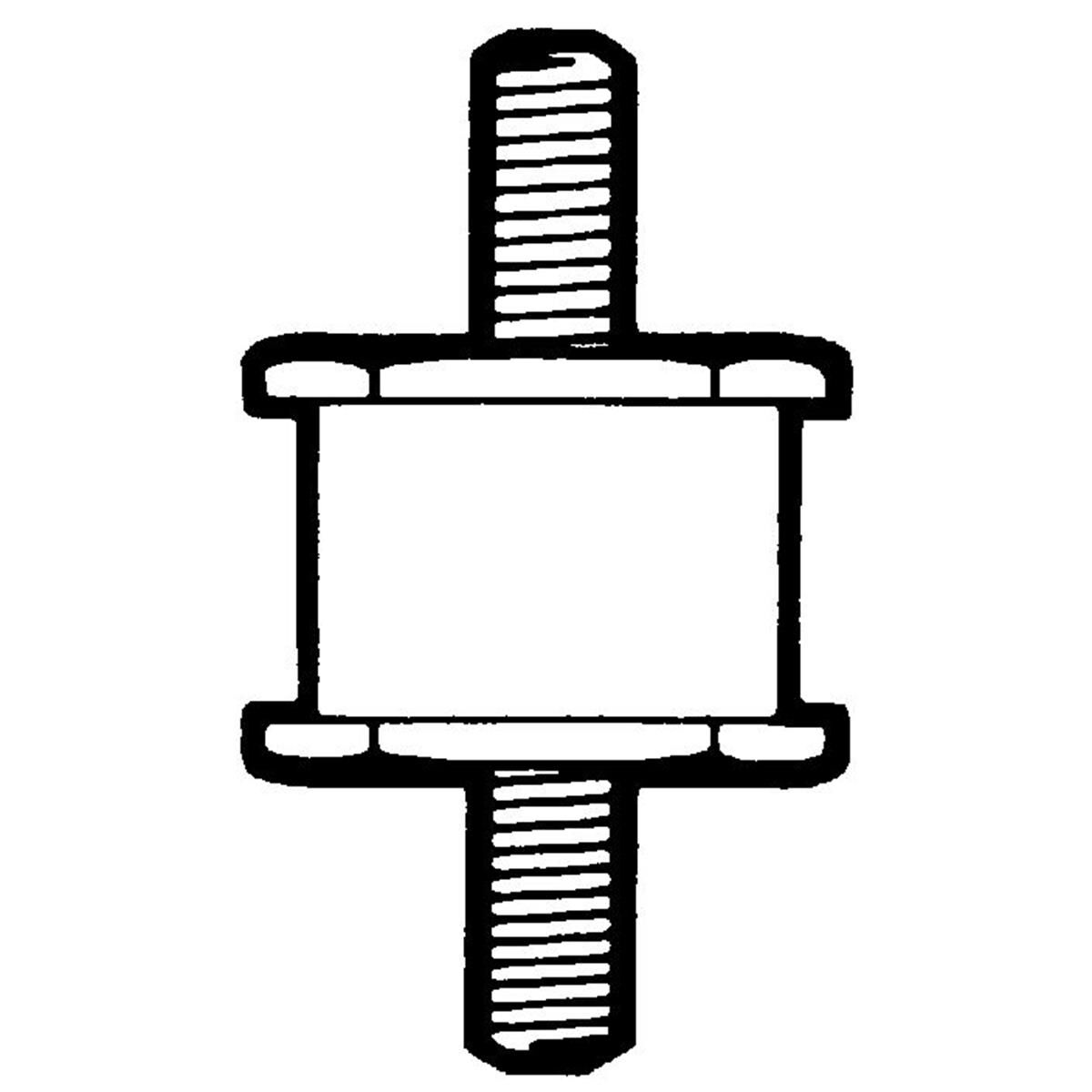BUSH COND RUBBER W/2 SHAFT, , scanz_hi-res