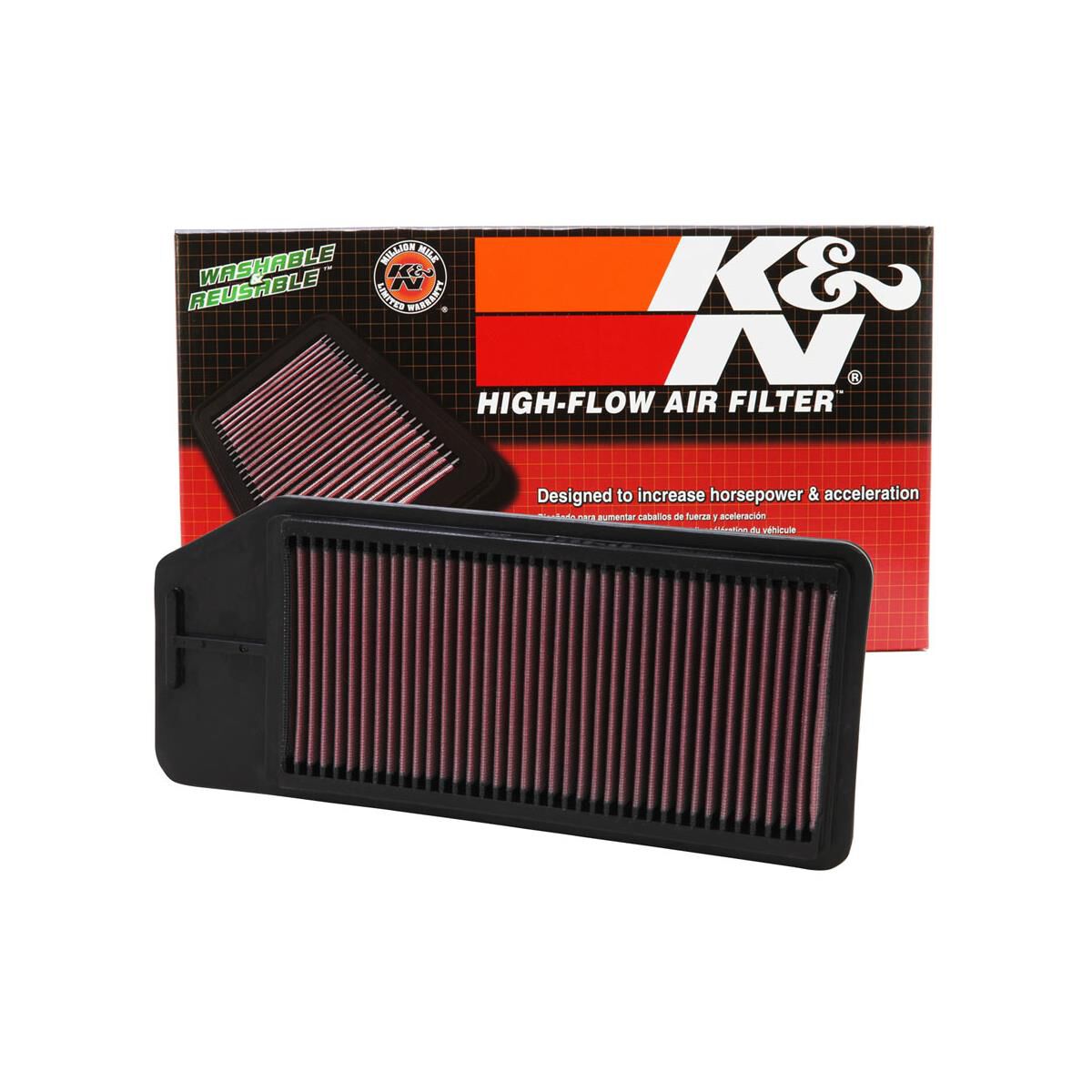 K&N HI-FLOW AIR FILTER - REUSABLE, , scanz_hi-res