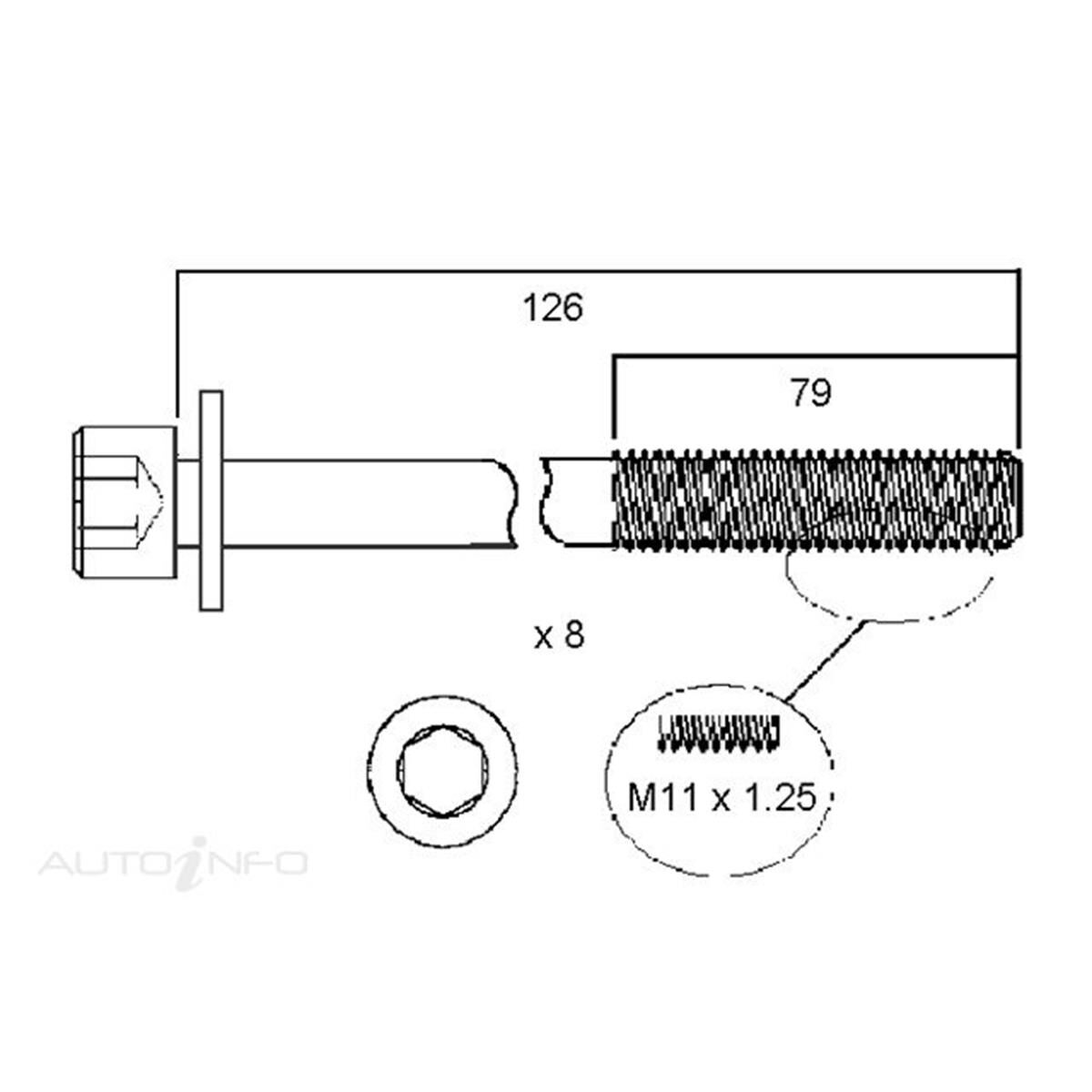HEAD BOLT SET NISSAN VQ35HR 1 HEAD, , scanz_hi-res