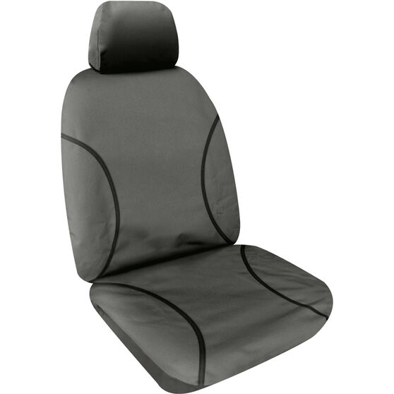 Tradies Canvas Grey Seat Cover Pack Suits Front Row Toyota Hilux Workmate Sr Single Cab Gun122 Gun123 Gun125 Gun126 11 15 Current Supercheap Auto New Zealand