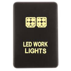 SWITCH PUSH BUTTON ON / OFF OE RPL 12V WORK LIGHT AMBER ILLUM T/S LATE TOYOTA HULK, , scanz_hi-res