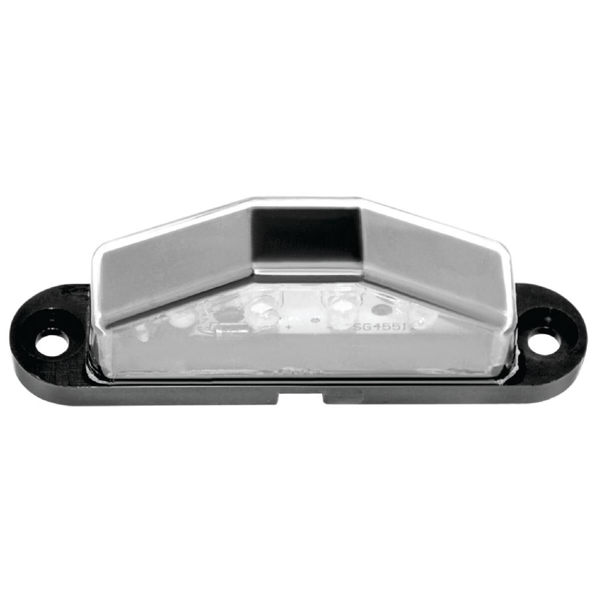 LED LICENCE PLATE LAMP 10-30V TRIANGULAR BLK HSNG 300mm LEAD 88 x 30 x 20mm, , scanz_hi-res