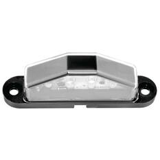 LED LICENCE PLATE LAMP 10-30V TRIANGULAR BLK HSNG 300mm LEAD 88 x 30 x 20mm, , scanz_hi-res