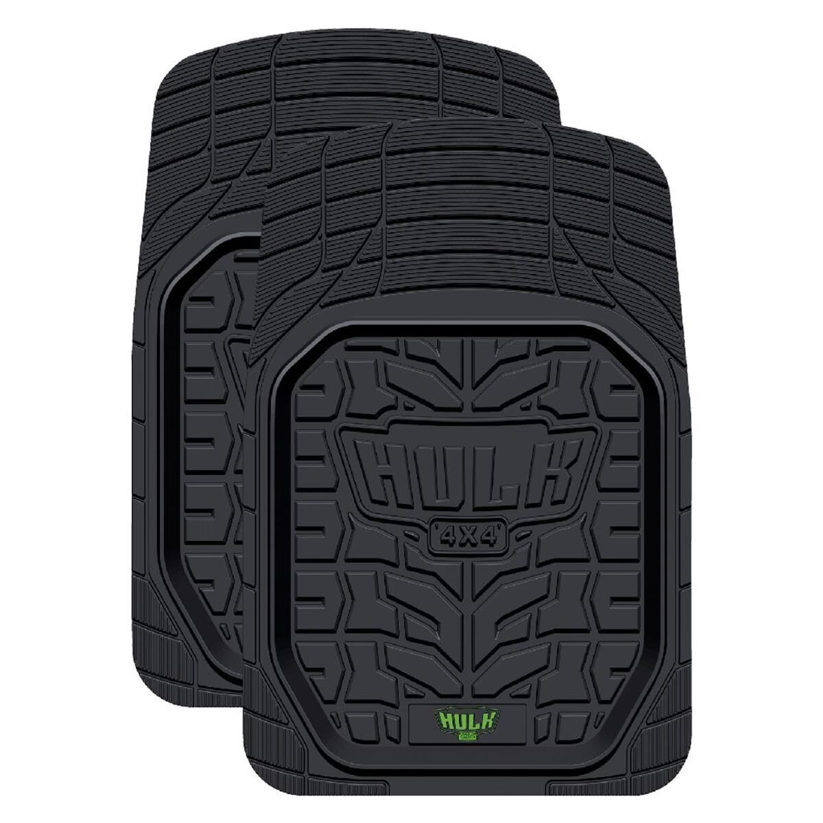 SET 2 DEEP DISH FLOOR MATS BLACK RUBBER FRONTS, , scanz_hi-res