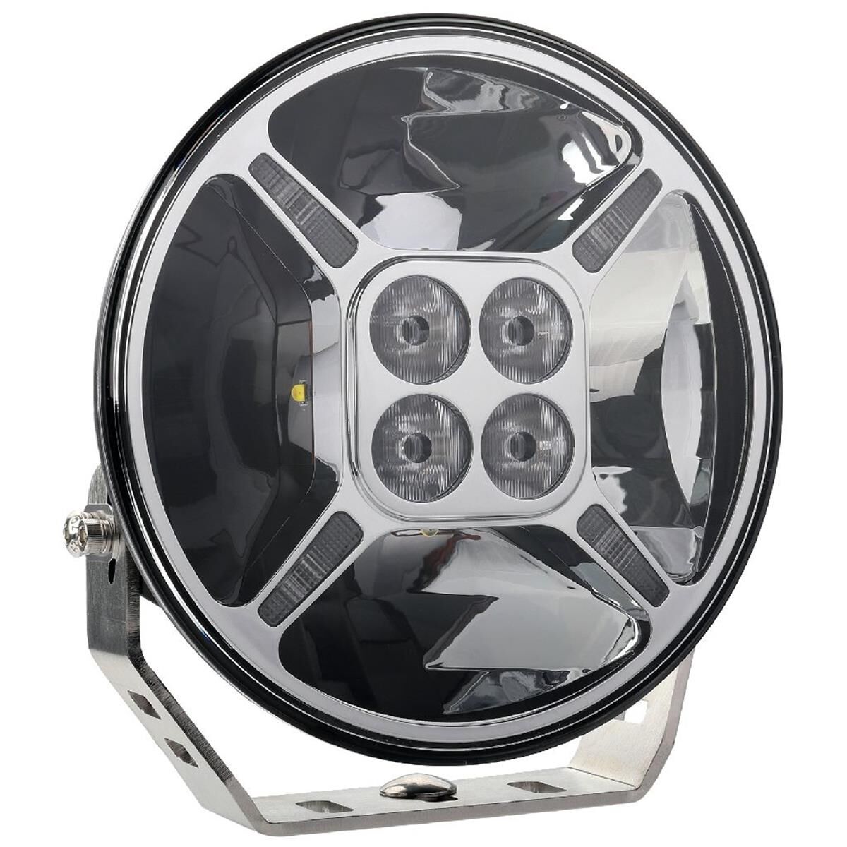7" RND LED DRIVING LAMP DRIVNG BEAM 9-36V 60W CHRME 6,000Lms W/PARK LIGHT, , scanz_hi-res