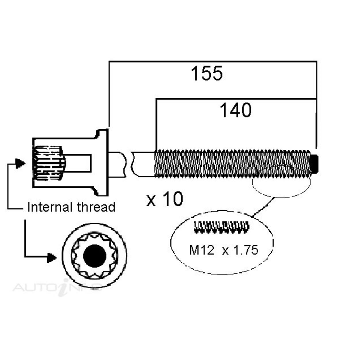 HEAD BOLT SET AUDI BKD, , scanz_hi-res
