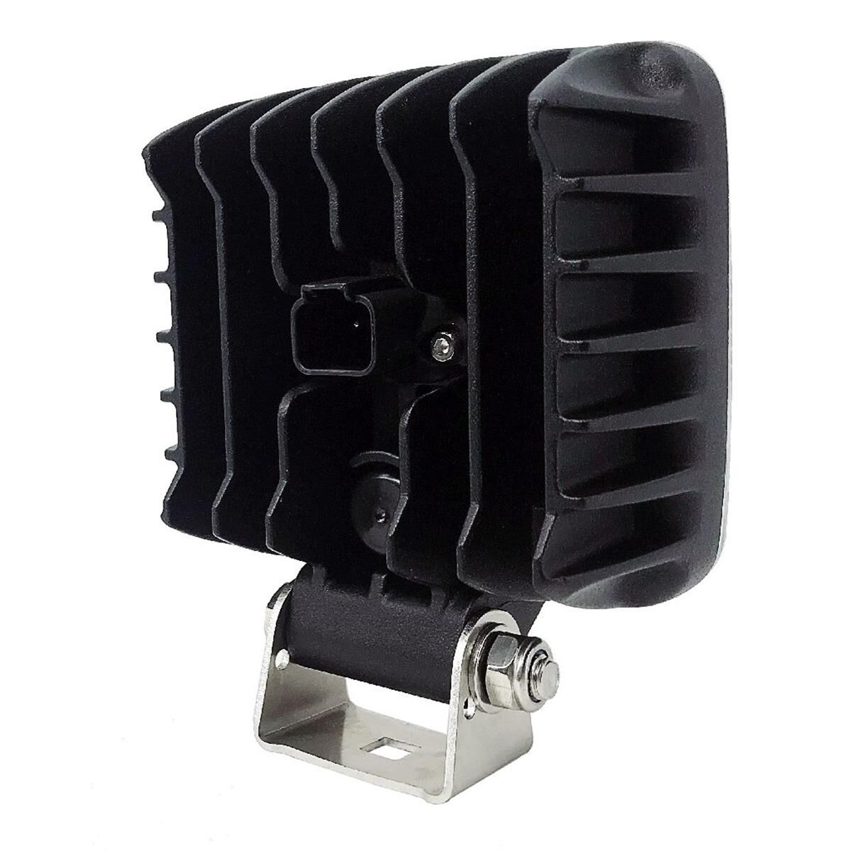 LED SQUARE WORKLAMP FLOOD BEAM 60 Deg 9-36V 24W 24 LEDs BLACK HSNG 2,800 Lmns IP69K, , scanz_hi-res