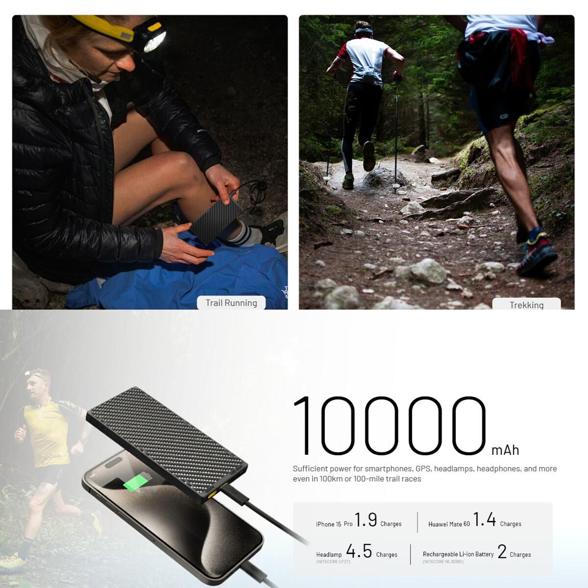 NITECORE ULTRA LIGHTWEIGHT CARBON FIBER ENERGY BRICK 10000mAh POWER BANK, , scanz_hi-res