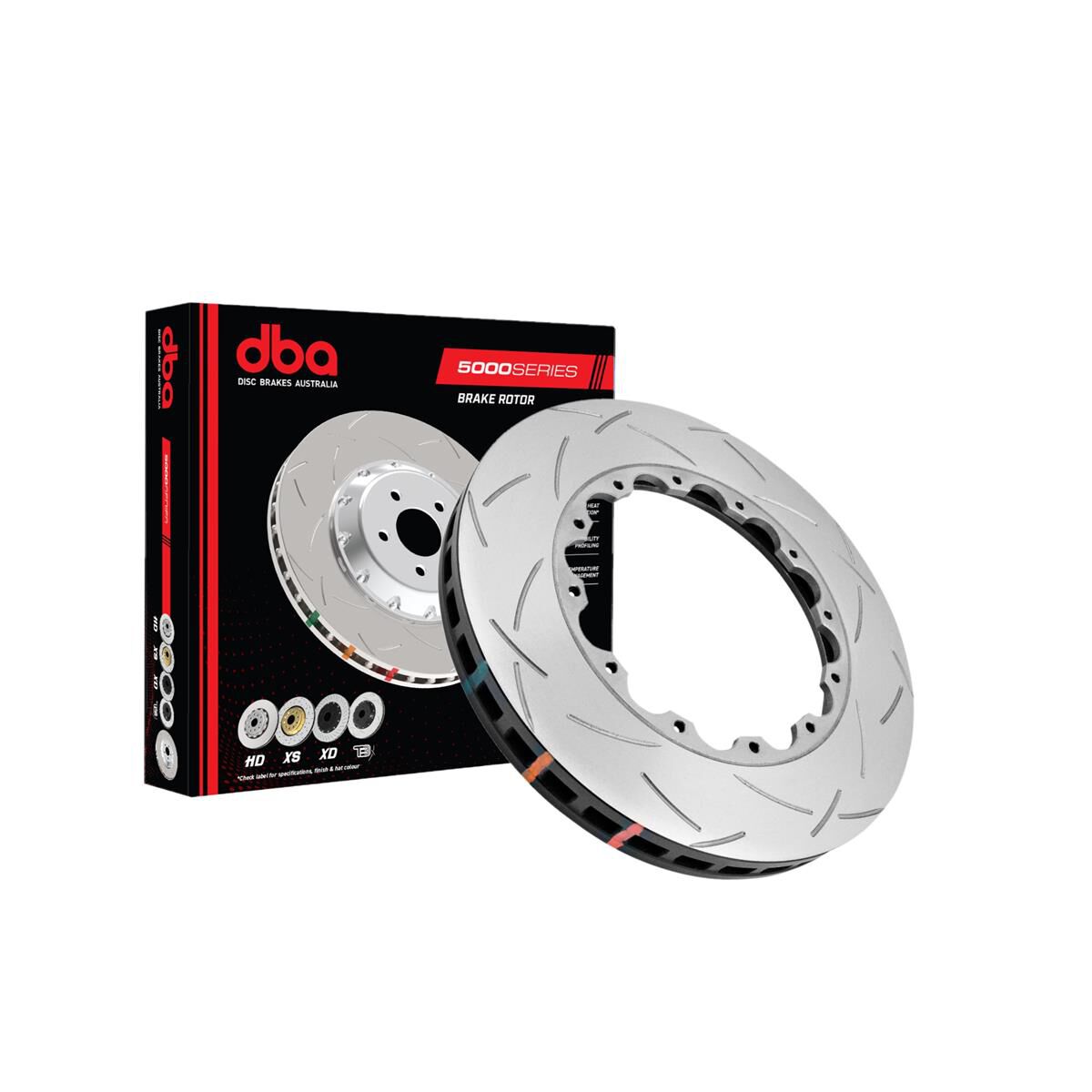 5000 Rotor T3 Slot With Replacement NAS Nuts KP [ HSV 05-06 AP 4 Piston Caliper F ] Refer DBA52024 for 6 piston caliper, , scanz_hi-res