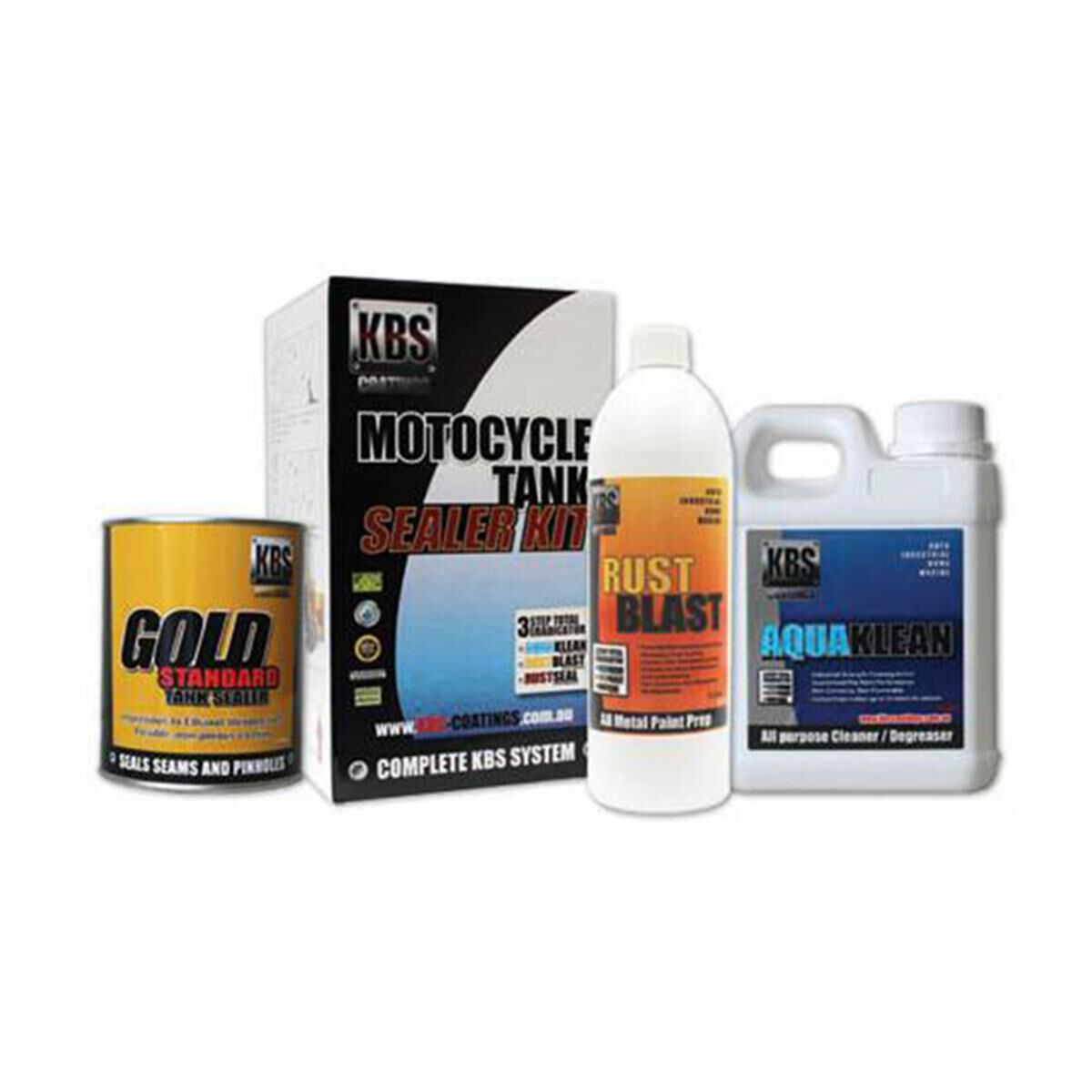 KBS FUEL TANK SEALER KIT REGULAR MOTORCYCLE UP TO 20L TANK, , scanz_hi-res
