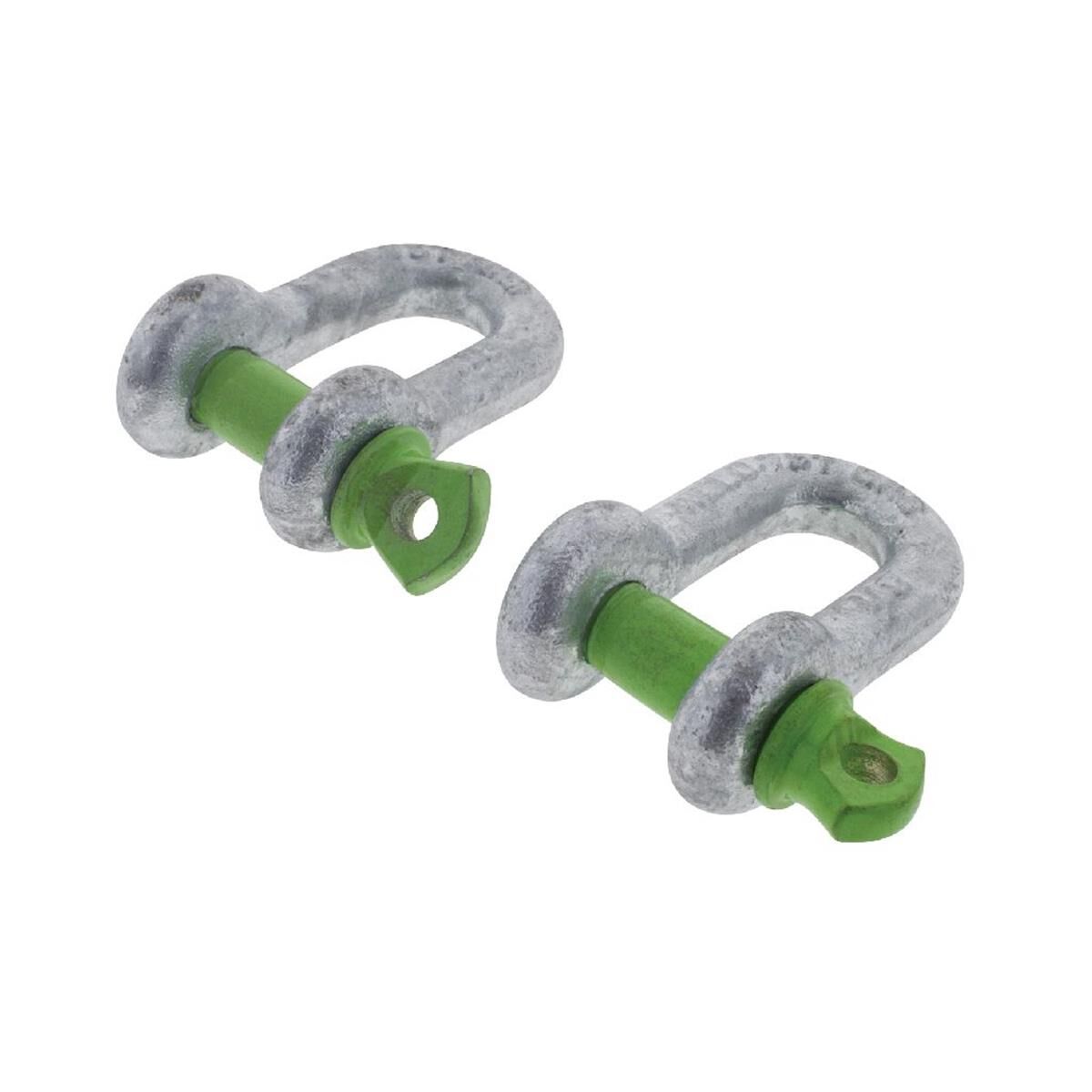 PKT 2 D SHACKLE 8mm RATED TO 750kg GALVANISED DROP FORGED  HULK 4x4, , scanz_hi-res