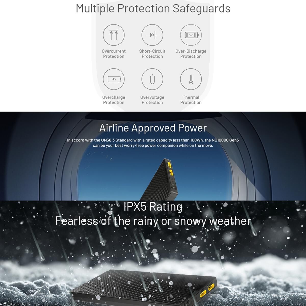 NITECORE ULTRA LIGHTWEIGHT CARBON FIBER ENERGY BRICK 10000mAh POWER BANK, , scanz_hi-res