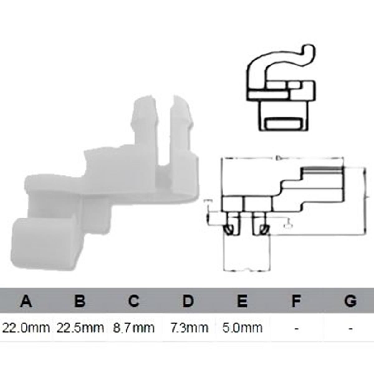 PKT 10 DOOR LOCK CLIP UNIVERSAL              LH SIDE  JAYLEC, , scanz_hi-res
