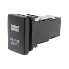 SWITCH PUSH BUTTON ON / OFF OE RPL 12V WORK LIGHT AMBER ILLUM T/S LATE TOYOTA HULK, , scanz_hi-res