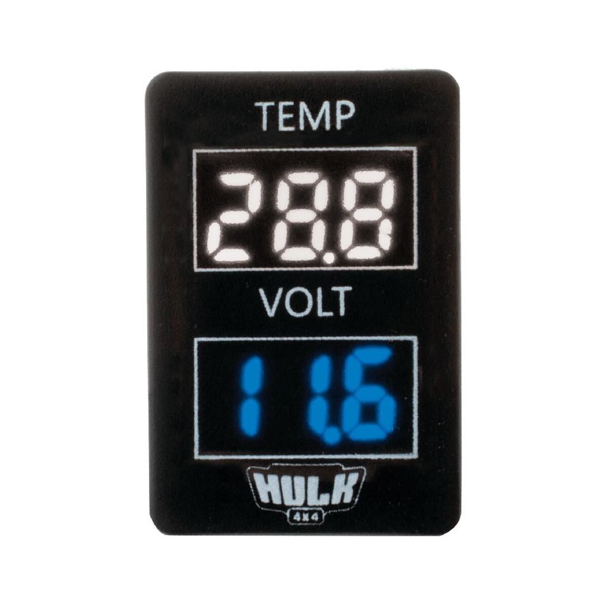 TEMP & VOLTMETER OE RPL T/S LATE TOYOTA WHITE & BLUE LED 33 x 22mm, , scanz_hi-res