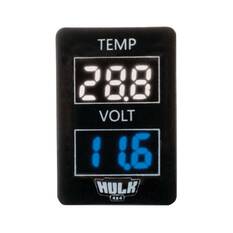 TEMP & VOLTMETER OE RPL T/S LATE TOYOTA WHITE & BLUE LED 33 x 22mm, , scanz_hi-res