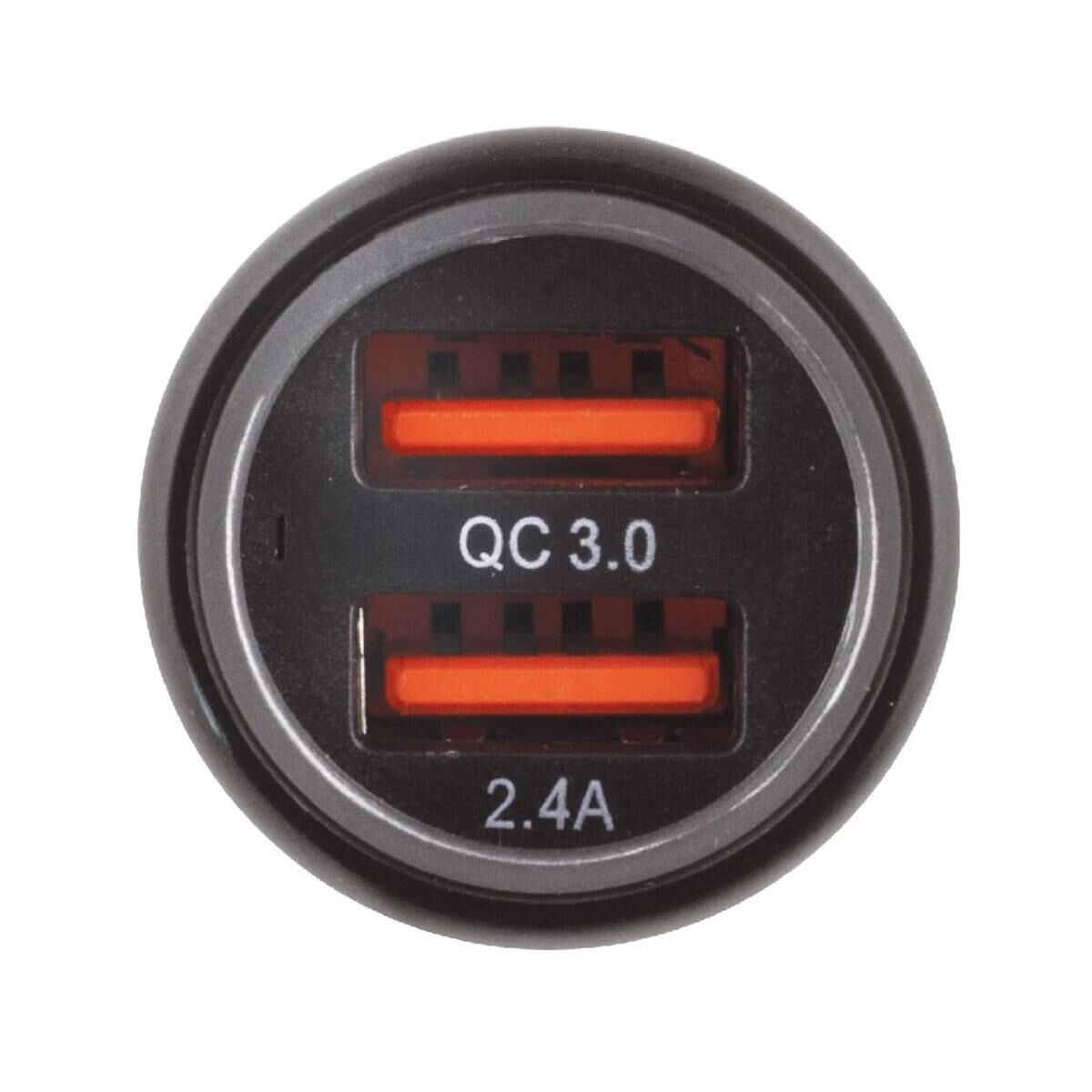 DUAL USB IN CAR SOCKET CHARGER QC3.0    BLUE LED                       HULK 4x4, , scanz_hi-res