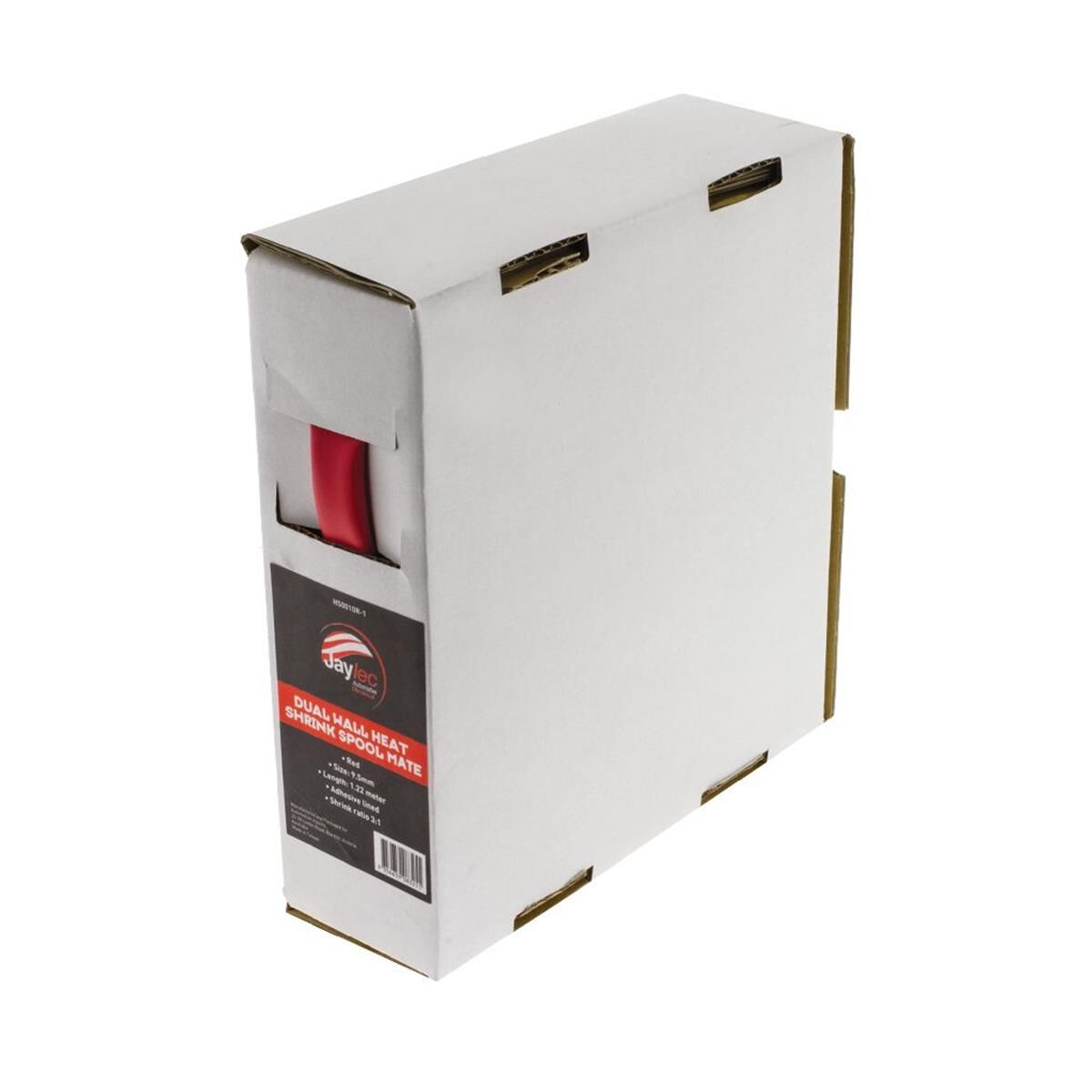 DUAL WALL HEAT SHRINK SPOOL MATE 9.5mm x 1.22mt  RED                         JAYLEC, , scanz_hi-res