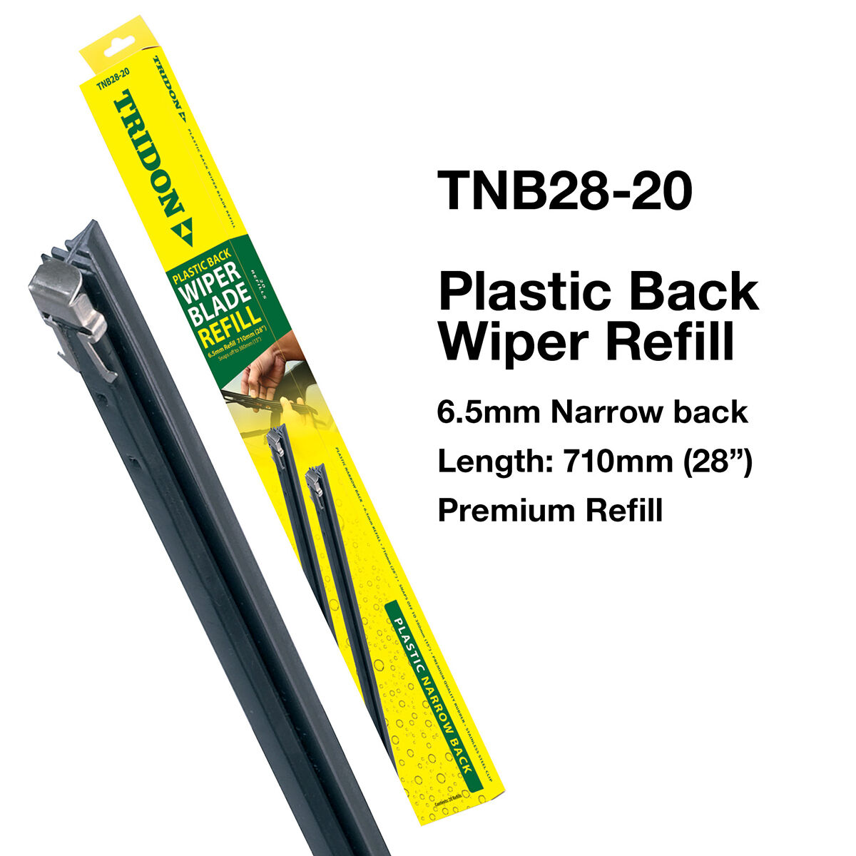 WIPER REFILL 6.5MM PLASTIC BACK 20P TRIDON, , scanz_hi-res