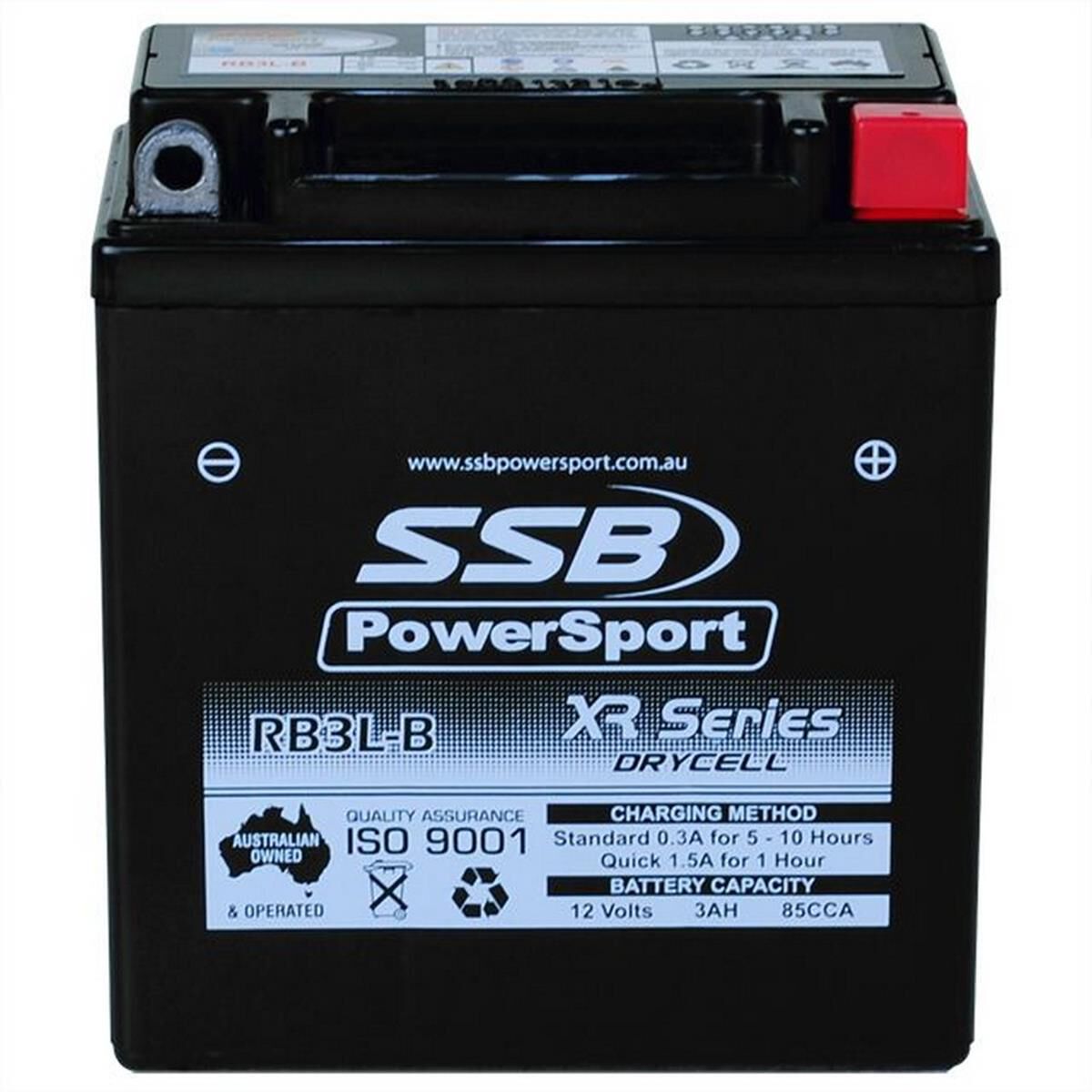 MOTORCYCLE AND POWERSPORTS BATTERY (YB3L-B) AGM 12V 3AH 85CCA BY SSB HIGH PERFORMANCE, , scanz_hi-res