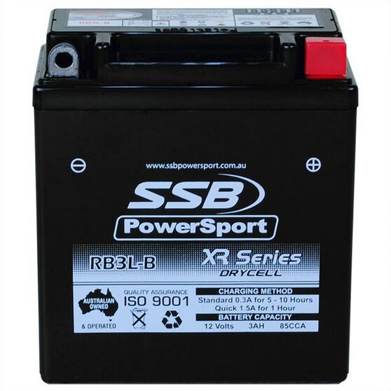 MOTORCYCLE AND POWERSPORTS BATTERY (YB3L-B) AGM 12V 3AH 85CCA BY SSB HIGH PERFORMANCE, , scanz_hi-res