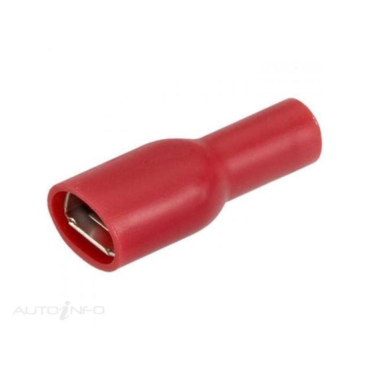 FEMALE BLADE TERMINAL RED 6.3mm PK100, , scanz_hi-res