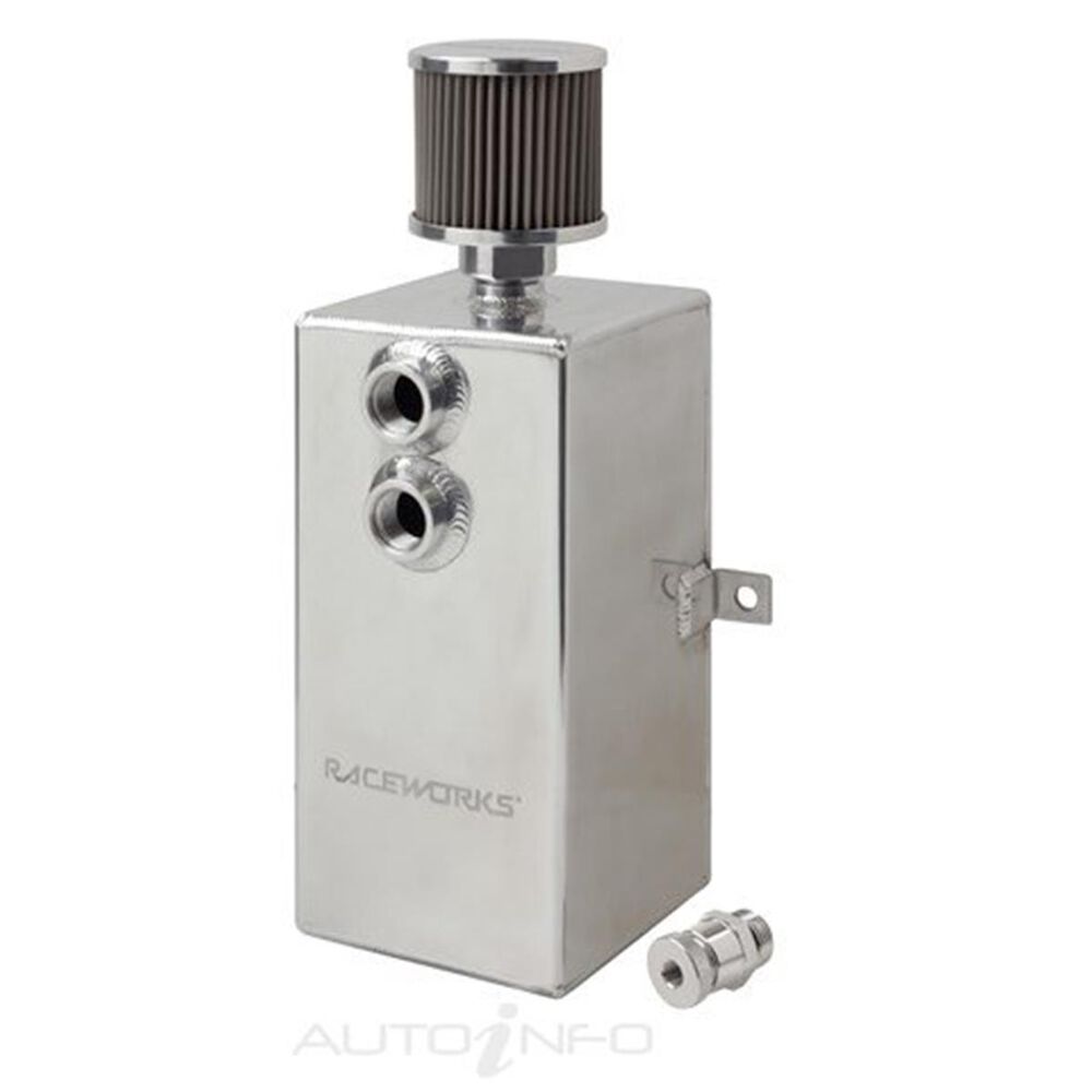 Aluminium Oil Catch CAN With Beather & Drain Tap, 3.5L, Silver