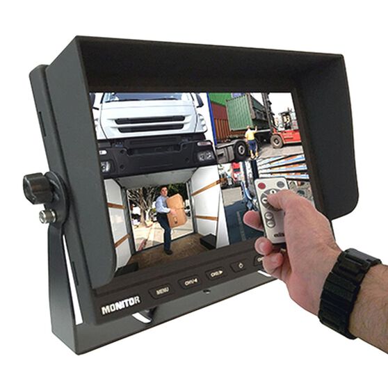 RM90C-QUAD 9" DASH MOUNT 4 PIN 12-24 VOLT LCD MONITOR WITH QUAD VIEW, , scanz_hi-res