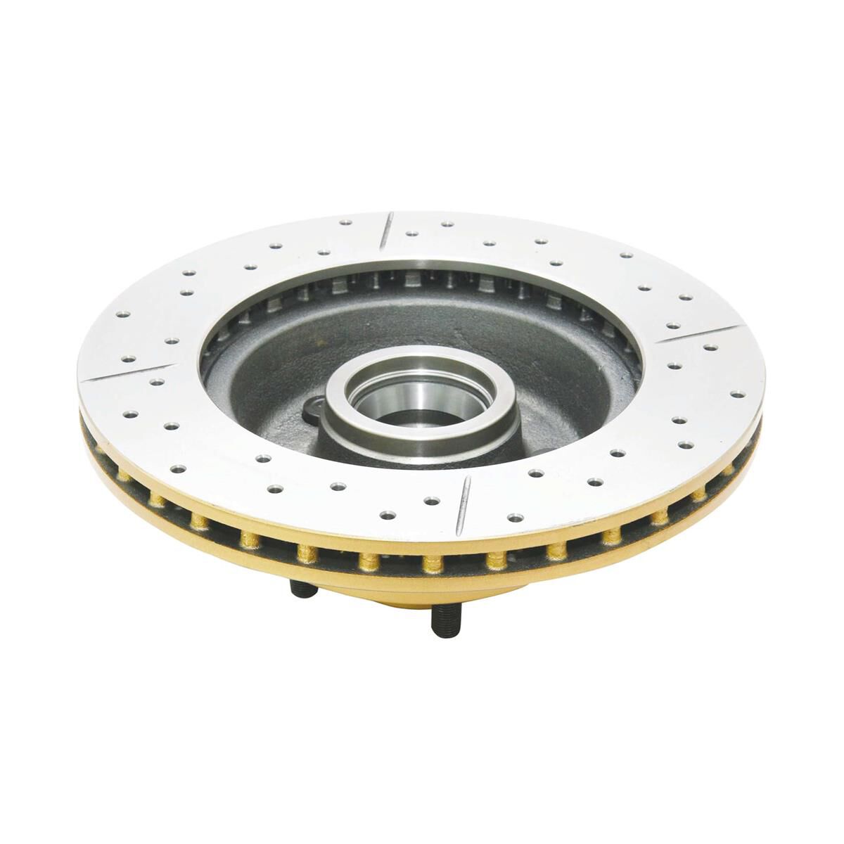 Street Gold Cross-drilled/slotted KP [ Ford 75-95 XB-XF F ] HUB TYPE, , scanz_hi-res